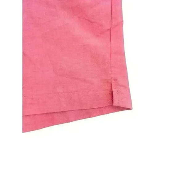 Women's Magellan Size 3X Chambray Shorts NWT 6" inseam Elastic Drawstring Pink - Picture 4 of 6